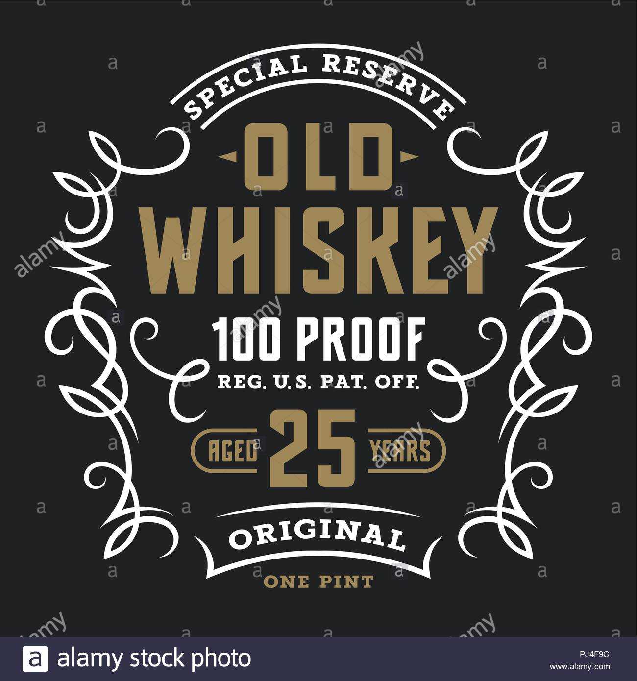Whiskey Label Stock Photos & Whiskey Label Stock Images – Alamy With Regard To Blank Jack Daniels Label Template